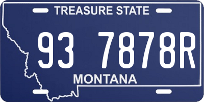 MT license plate 937878R