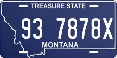 MT license plate 937878X