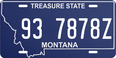 MT license plate 937878Z