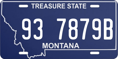 MT license plate 937879B