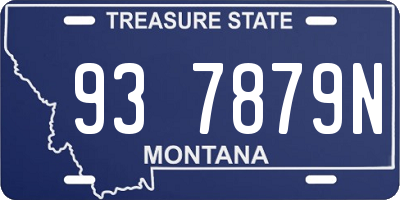 MT license plate 937879N