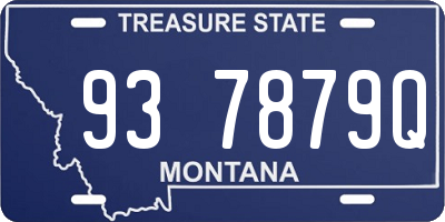 MT license plate 937879Q