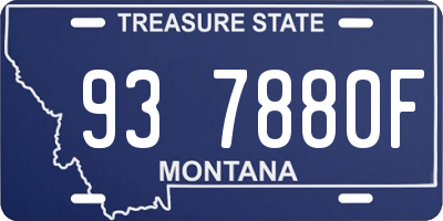 MT license plate 937880F