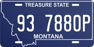 MT license plate 937880P