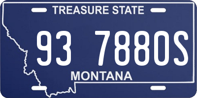 MT license plate 937880S