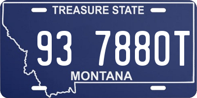 MT license plate 937880T