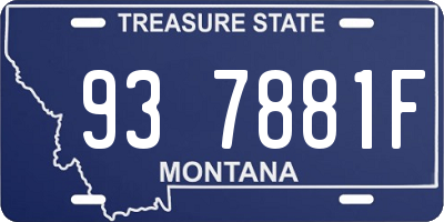 MT license plate 937881F