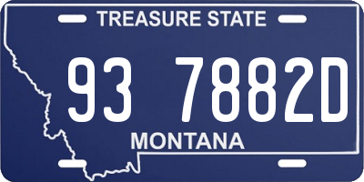 MT license plate 937882D