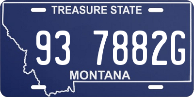 MT license plate 937882G
