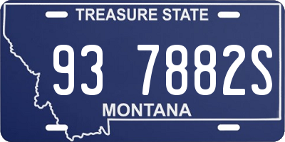 MT license plate 937882S
