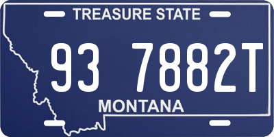 MT license plate 937882T