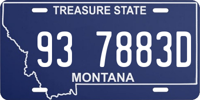 MT license plate 937883D