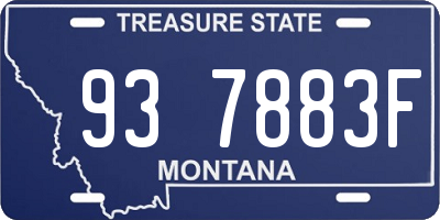 MT license plate 937883F