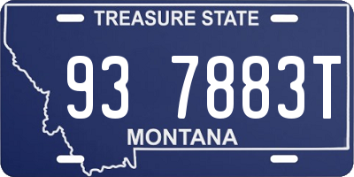 MT license plate 937883T