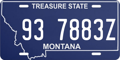 MT license plate 937883Z
