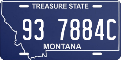 MT license plate 937884C