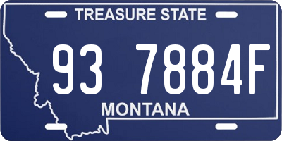 MT license plate 937884F