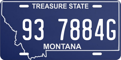 MT license plate 937884G