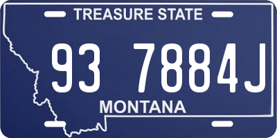 MT license plate 937884J