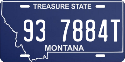 MT license plate 937884T