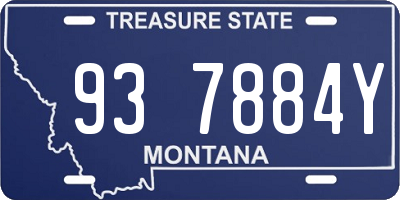 MT license plate 937884Y
