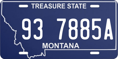 MT license plate 937885A