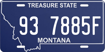 MT license plate 937885F