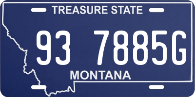 MT license plate 937885G