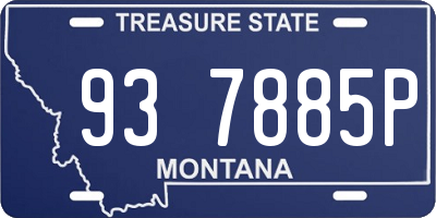 MT license plate 937885P