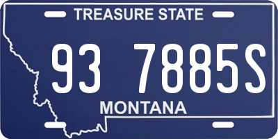 MT license plate 937885S