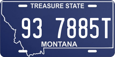 MT license plate 937885T