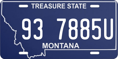 MT license plate 937885U