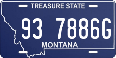 MT license plate 937886G