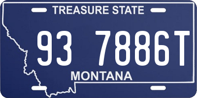 MT license plate 937886T