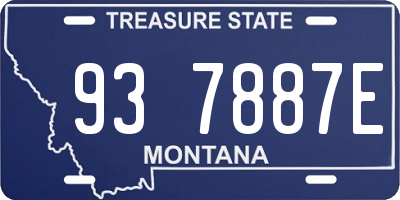 MT license plate 937887E