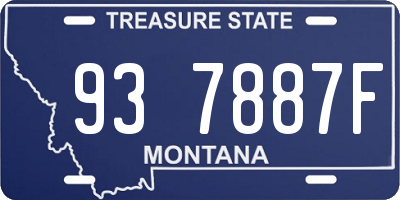 MT license plate 937887F