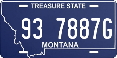MT license plate 937887G