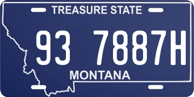 MT license plate 937887H