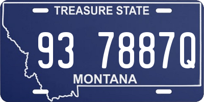 MT license plate 937887Q