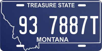 MT license plate 937887T