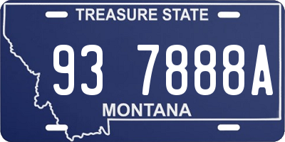 MT license plate 937888A