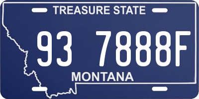MT license plate 937888F