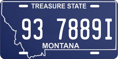 MT license plate 937889I