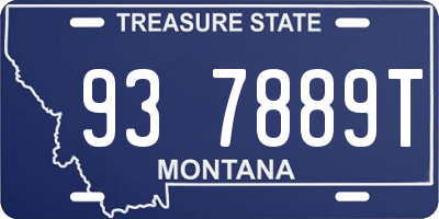 MT license plate 937889T