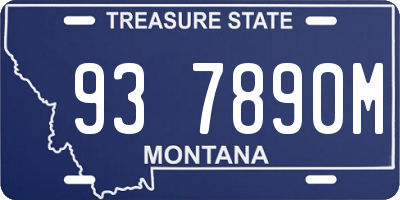 MT license plate 937890M