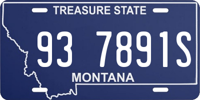 MT license plate 937891S