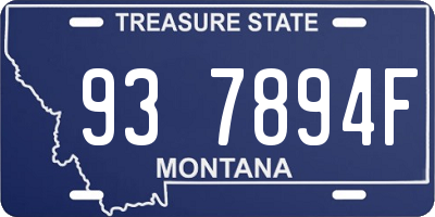 MT license plate 937894F