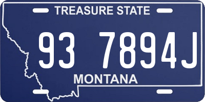 MT license plate 937894J