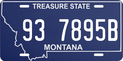 MT license plate 937895B
