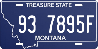 MT license plate 937895F